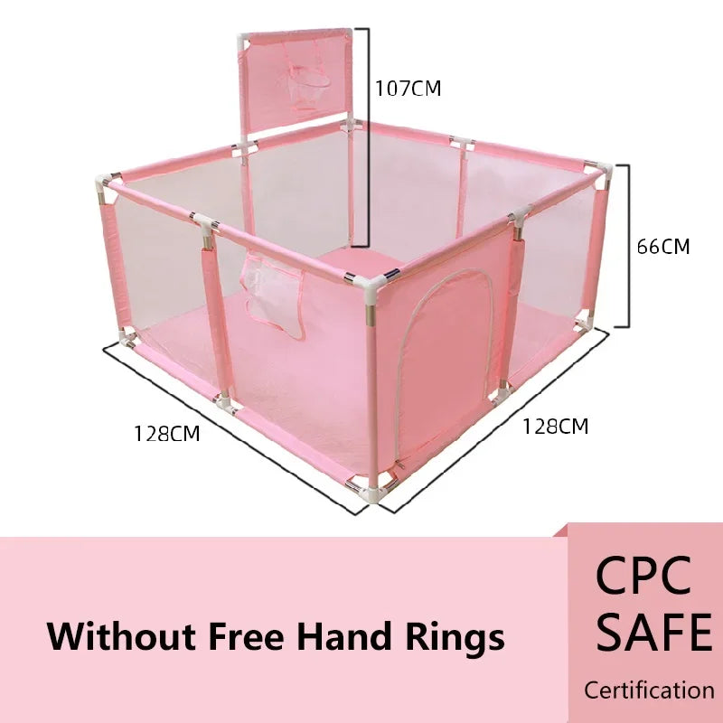 IMBABY Large Indoor Baby Playpen with Safety Barrier Fence and Waterproof Play Area