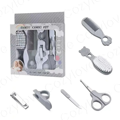 5-in-1 Baby Grooming Kit | Portable Baby Care Set with Brush, Comb, Nail Clippers & Scissors, BPA-Free