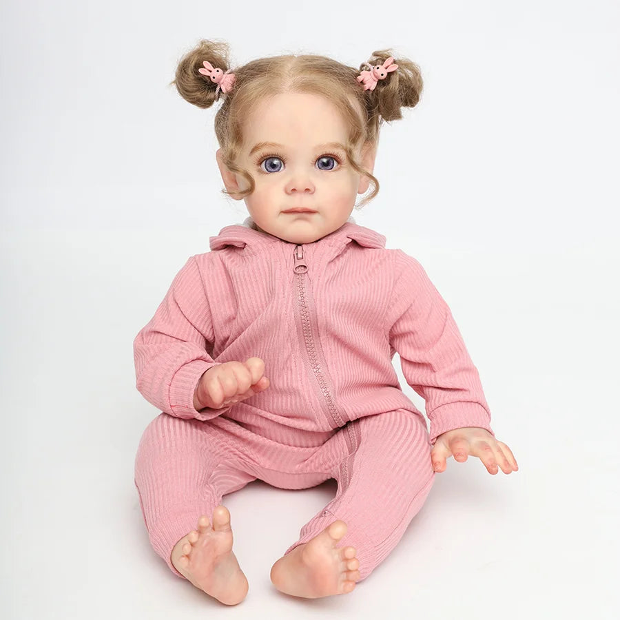 Rebirth Doll -20 inches (approximately 50 centimeters) realistic doll girl soft cloth body, birthday gift, suitable for children over 3 years old