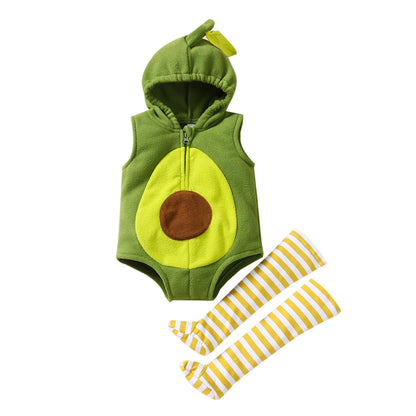Umorden Infant Toddler Avocado Costume for Baby Girls Boys Hooded Romper Legging 2pcs Set Outfit 6M 12M 18M Halloween Purim
