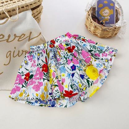 Kids Girls Skirt Shorts Summer Cotton Breathable Kids Skirt Pants Casual Baby Bloomers Children Short Pants Baby Stuff