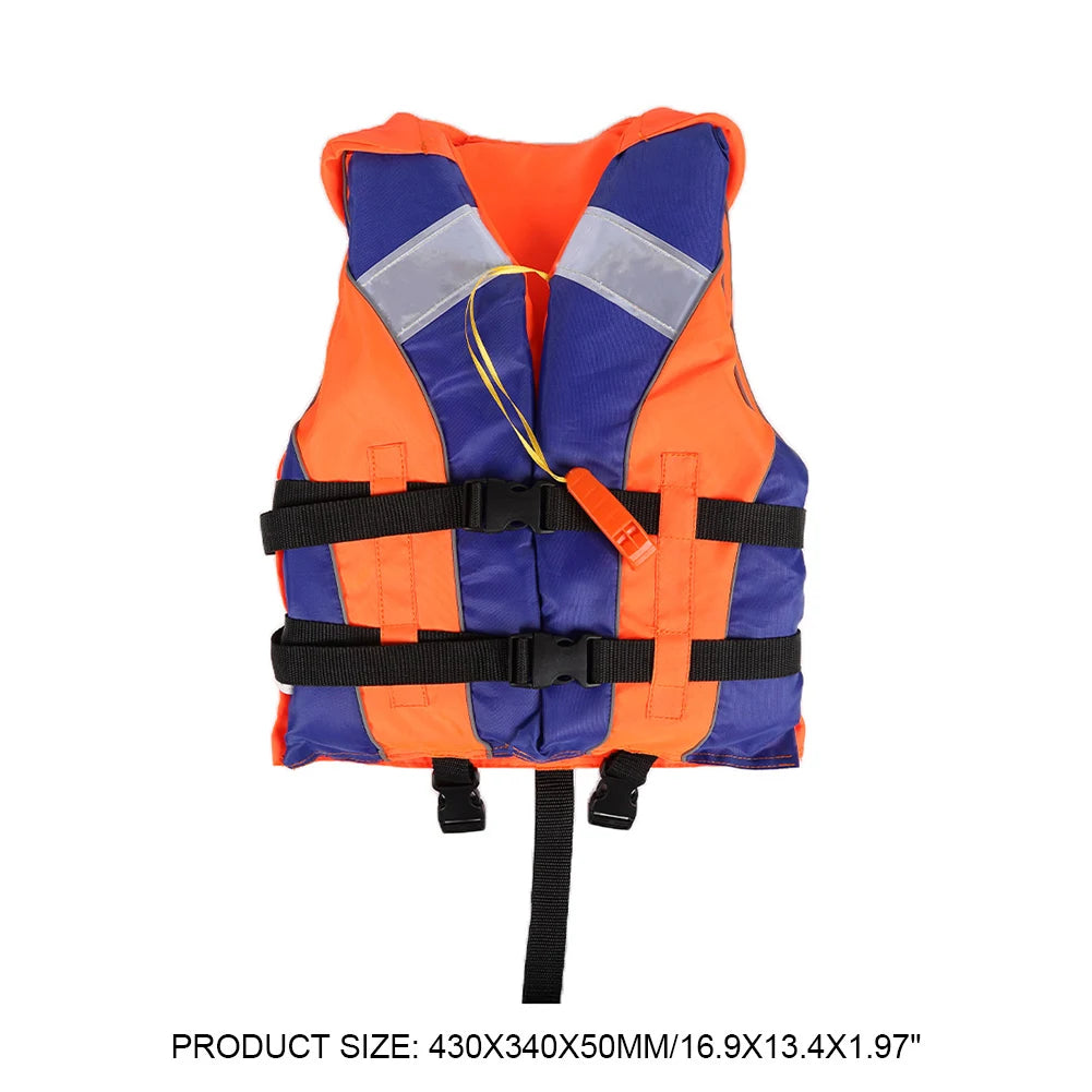 1/2PCS Children Life Jacket With Whistle Swimming Boating Float Vest Adjustable Size Drifting Swimming Life Vest For Water Sport