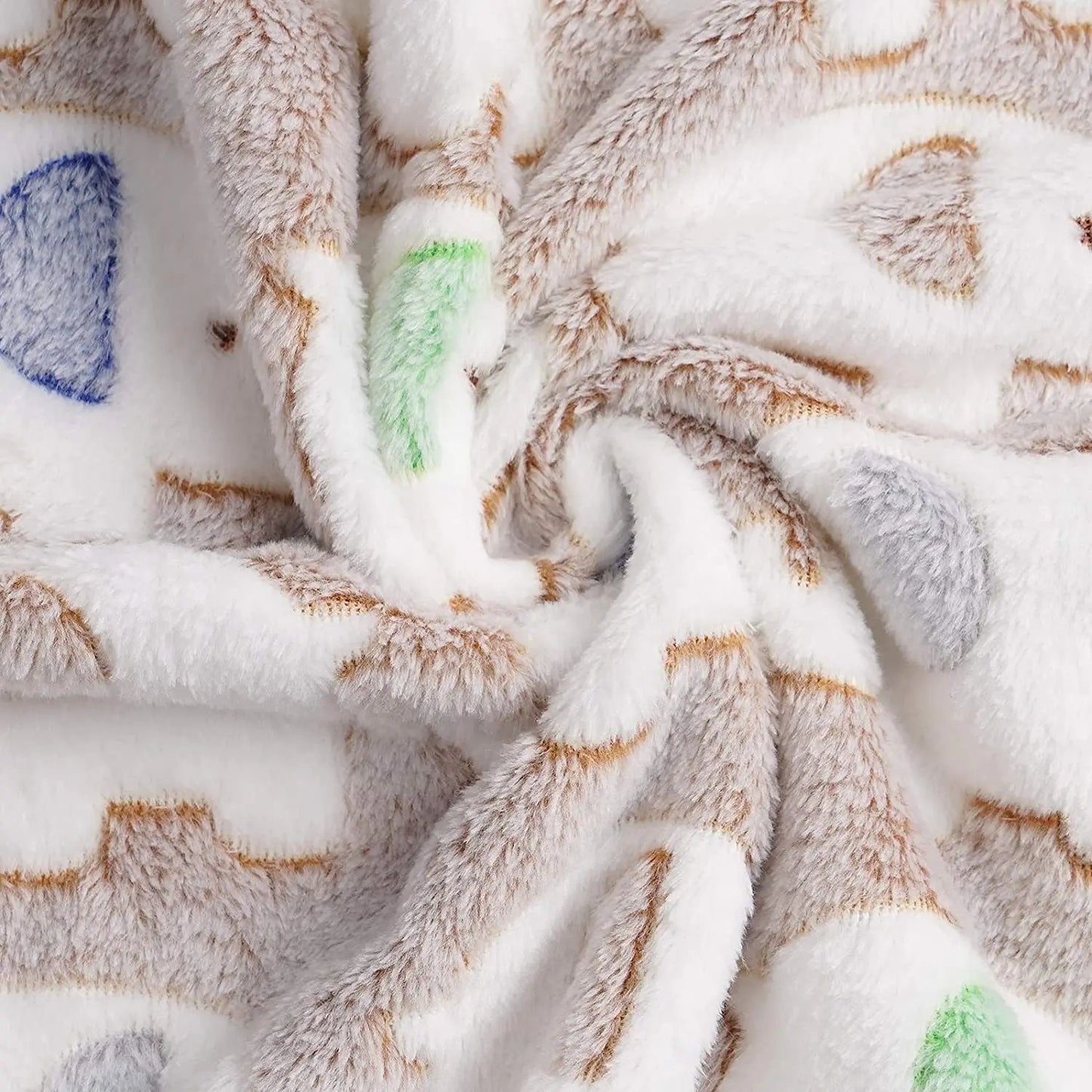 Cute Elephant Baby Blanket, Soft Warm Coral Velvet Swaddle Wrap, Infant Quilt & Stroller Cover
