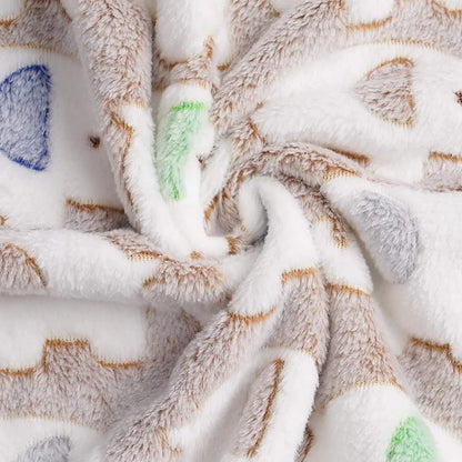 Cute Elephant Baby Blanket, Soft Warm Coral Velvet Swaddle Wrap, Infant Quilt & Stroller Cover
