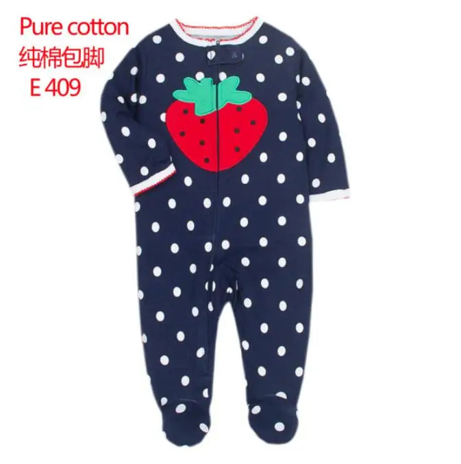 Good Quality 2023 Baby Pajamas Cotton Baby Clothes Boy Newborn Baby Clothes 3-12M Coveralls Infants Bebe Girls Zipper Jumpsuit