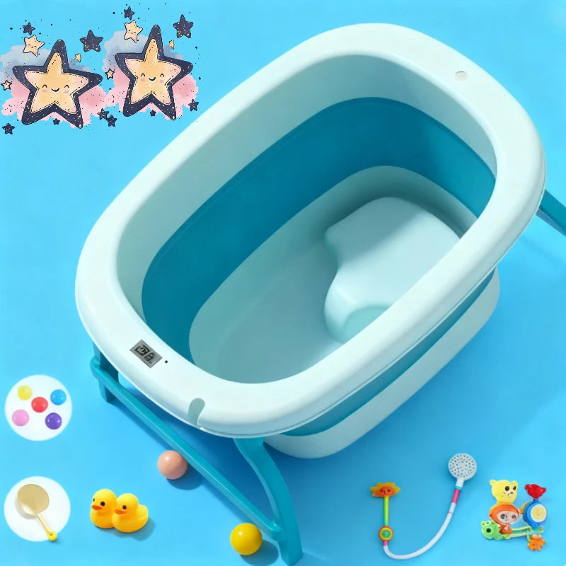 Folding 0-10Y Children's Bath Bucket All Over The Body Household Large Tub