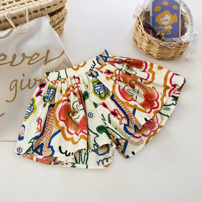 Kids Girls Skirt Shorts Summer Cotton Breathable Kids Skirt Pants Casual Baby Bloomers Children Short Pants Baby Stuff