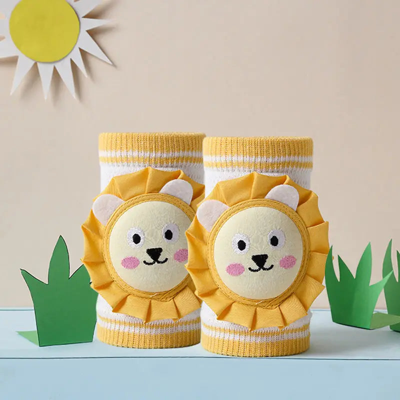 Baby Crawling Knee Pads Cute Animal Cotton Fabric Wear-resistant and Protective Knee and Leg Covers Anti Fall and Breathable