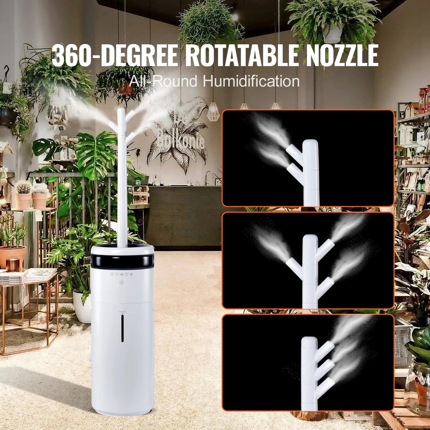 Humidifier for Home Large Room, Commercial Humidifier for Whole House 1291.7 Sq Ft, 16L Water Tank & Night Light & 12H Timer &