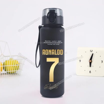 650ml CR7 Children Water Bottle Soccer Star Ronaldo Kids Straw Cup Outdoor Sport Boy Girl Drink Bottle School Leak Proof Jugs