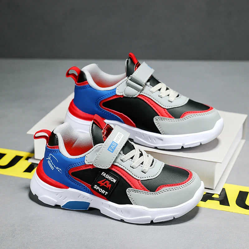 Four Seasons Children Sneakers Lightweight Non-slip Sport Shoes Outdoor Comfortable 5-16Years Old Kids Boys Walking Running Shoe