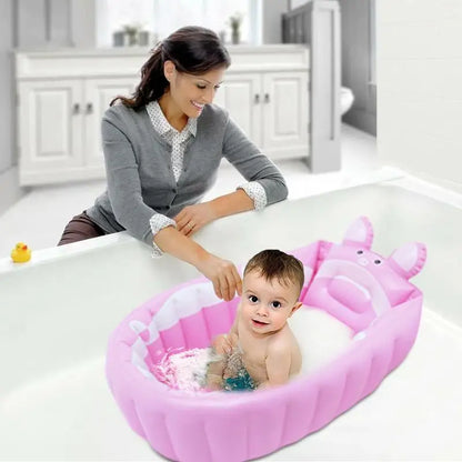 Toddler Inflatable Bathtub with Air Pump, Non-Slip Foldable Travel Bath Tub for Kids