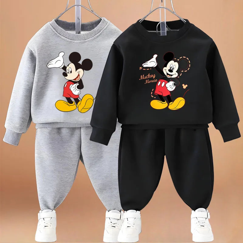 Spring Autumn Cartoon Printed Children Casual Sweatshirt Sets Kids O Neck Pullover and Pant Two Piece Set Baby Boys Hoodies Set