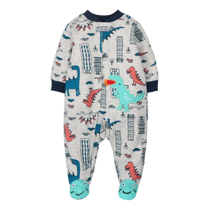 Good Quality 2023 Baby Pajamas Cotton Baby Clothes Boy Newborn Baby Clothes 3-12M Coveralls Infants Bebe Girls Zipper Jumpsuit
