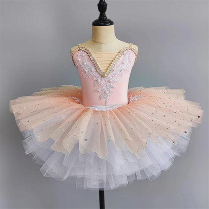Girls Ballet Tutu Dress, Kids Ballerina Dance Costume Outfit