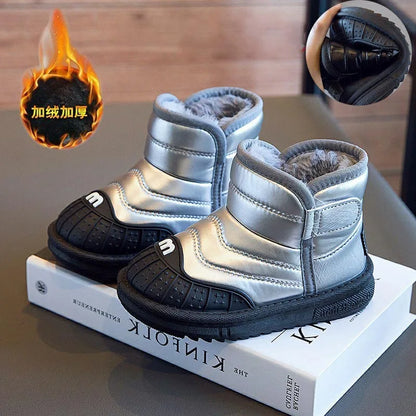 Kids’ Warm Plush Winter Snow Boots – Non-Slip Toddler Boots