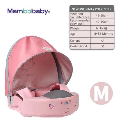 Mambobaby VIP Dropshipping Non-Inflatable Baby  Floats with Canopy  Underarm Swimming  Floater Spa Buoy Trainer Suppliers
