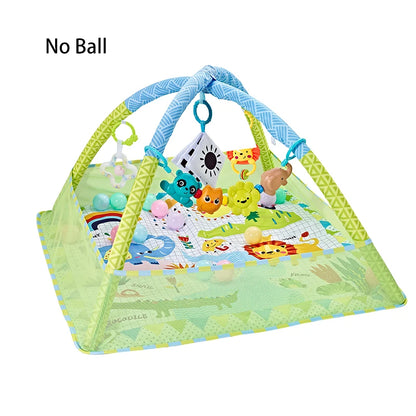 Baby Play Gym Play Mat Children Play Mat Rack Newborn Baby Activity Gym Mat 0-36 Months Tummy Time Crawling Game Blanket Toys