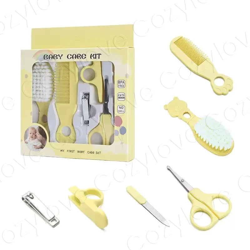 5-in-1 Baby Grooming Kit | Portable Baby Care Set with Brush, Comb, Nail Clippers & Scissors, BPA-Free