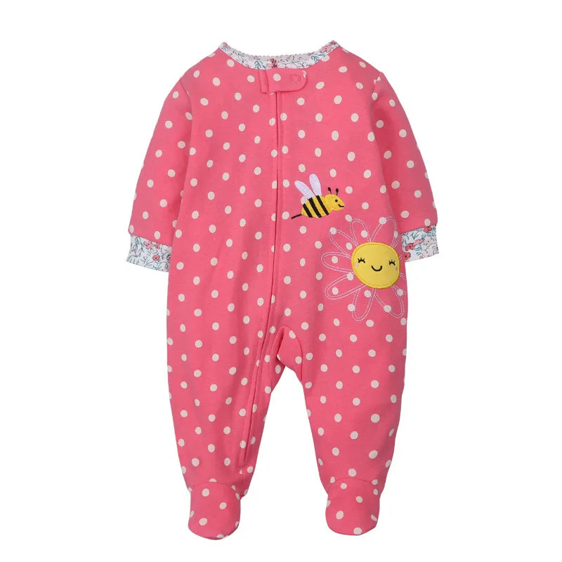 Good Quality 2023 Baby Pajamas Cotton Baby Clothes Boy Newborn Baby Clothes 3-12M Coveralls Infants Bebe Girls Zipper Jumpsuit