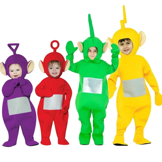 Bear House Baby & Kids Teletubbies Cosplay Jumpsuit, Character Costume for Halloween & Birthday Celebrations