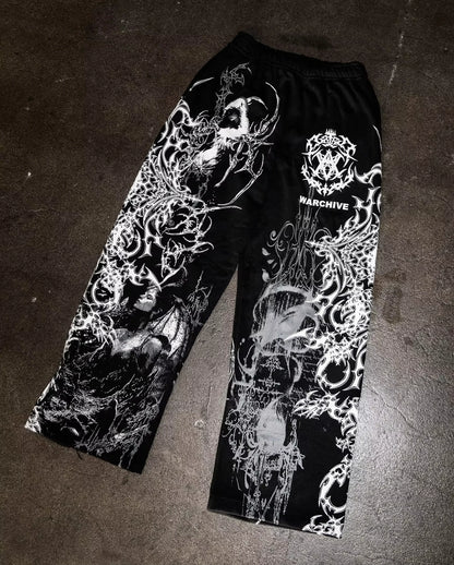 Men’s Y2K Printed Sweatpants, Harajuku Hip-Hop Casual Pants, High Street Streetwear Trousers for Spring & Summer