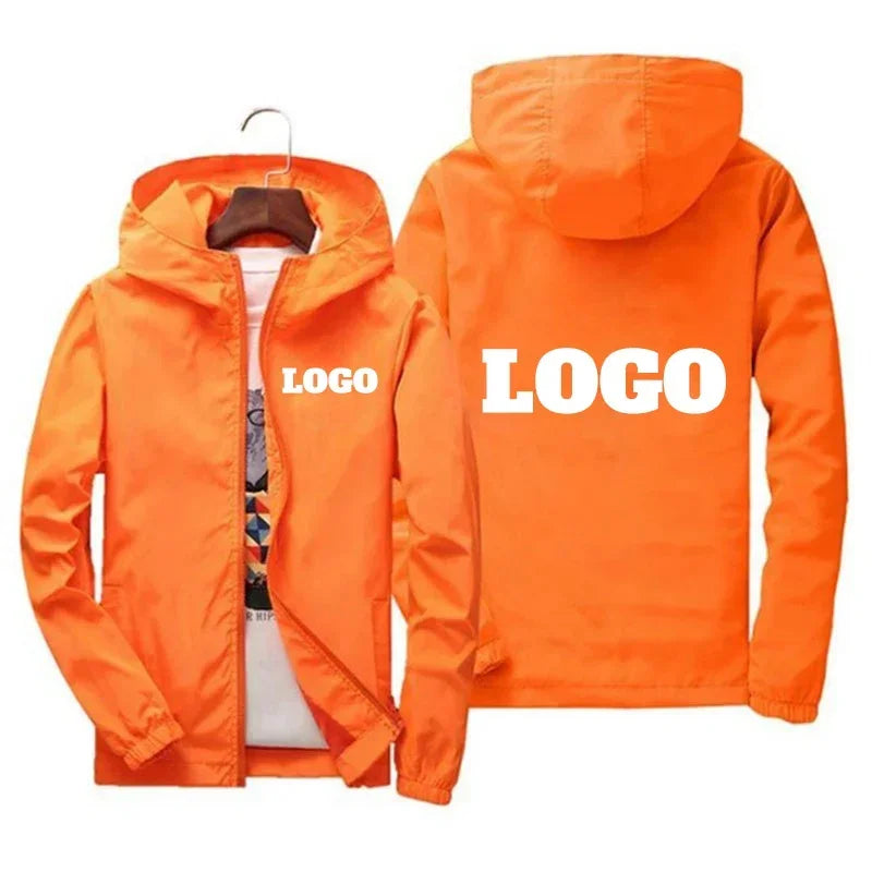Men’s Waterproof Windbreaker Jacket, Autumn Outdoor Sports Jacket, Casual Lightweight Coat, Black, Plus Size Up to 7XL