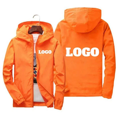 Men’s Waterproof Windbreaker Jacket, Autumn Outdoor Sports Jacket, Casual Lightweight Coat, Black, Plus Size Up to 7XL