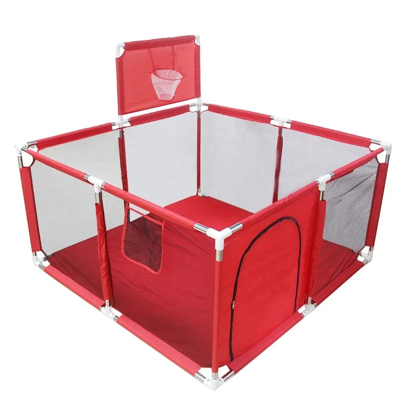 Baby Playpen for Babies & Toddlers with Thickened Steel Pipes, Activity Fence and Ball Pit Play Area
