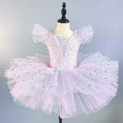 Girls Ballet Tutu Dress, Kids Ballerina Dance Costume Outfit