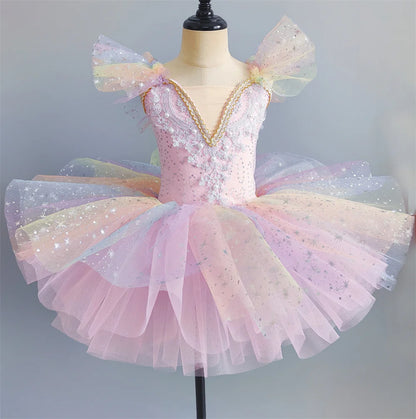 Girls Ballet Tutu Dress, Kids Ballerina Dance Costume Outfit