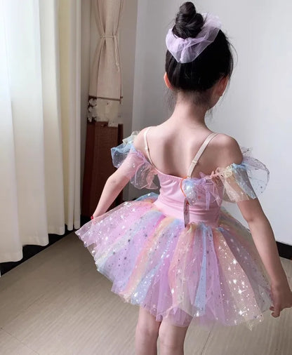 Girls Ballet Tutu Dress, Kids Ballerina Dance Costume Outfit