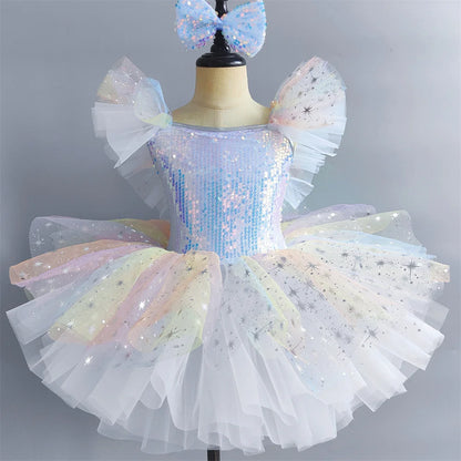 Girls Ballet Tutu Dress, Kids Ballerina Dance Costume Outfit