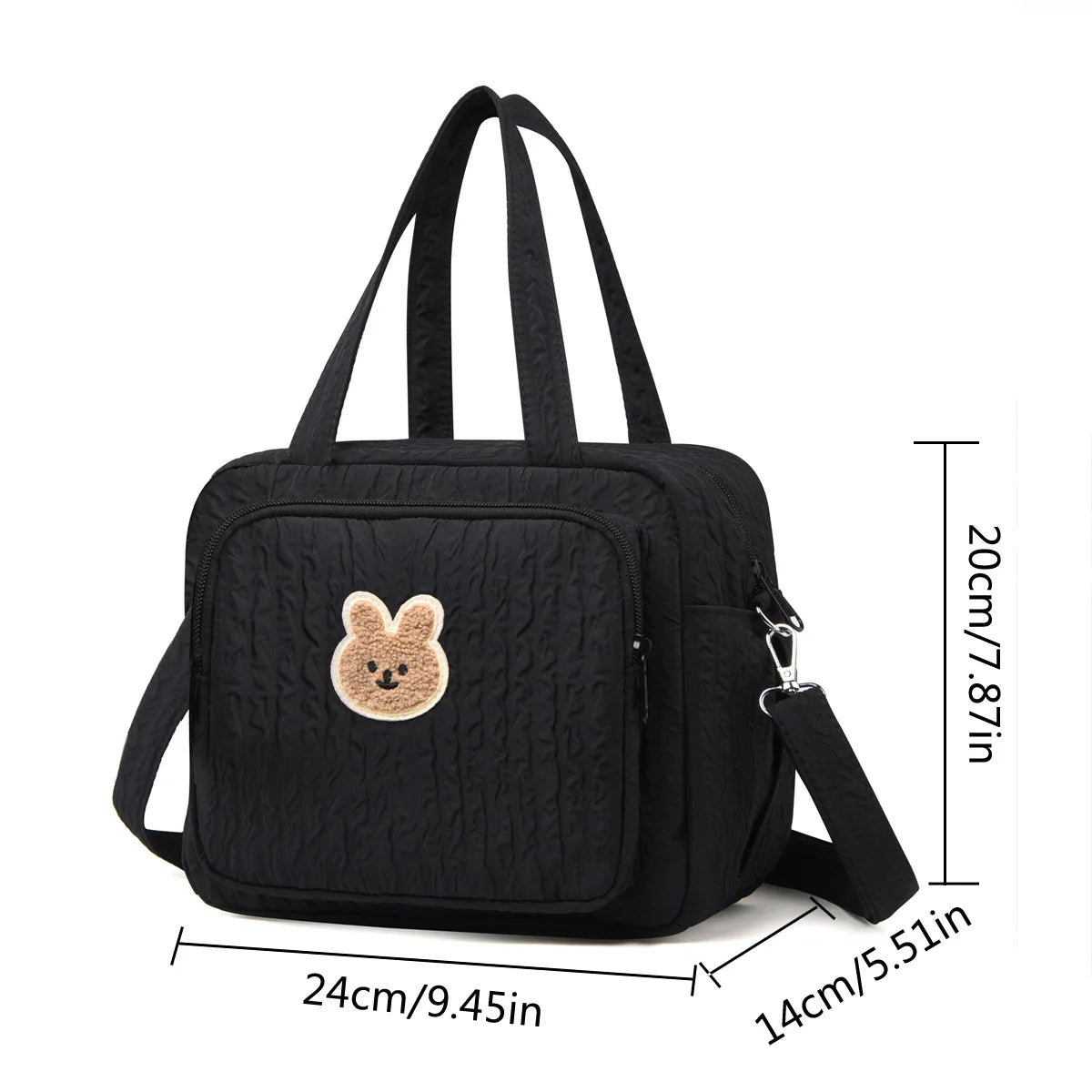 Cute Diaper Bag Shoulder Bag Portable Mommy Bag Multifunctional Storage Bag Lightweight Mommy Bag