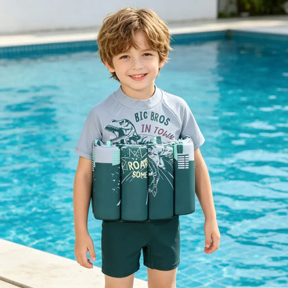 Boys Swimsuit Floating Kids Float Suit Toddler Baby 1 to 2 3 4 5 6 Years Children Buoyancy Funny Cartoon Dinosaur Child Swimwear