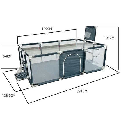 IMBABY Large Indoor Baby Playpen with Safety Barrier Fence and Waterproof Play Area