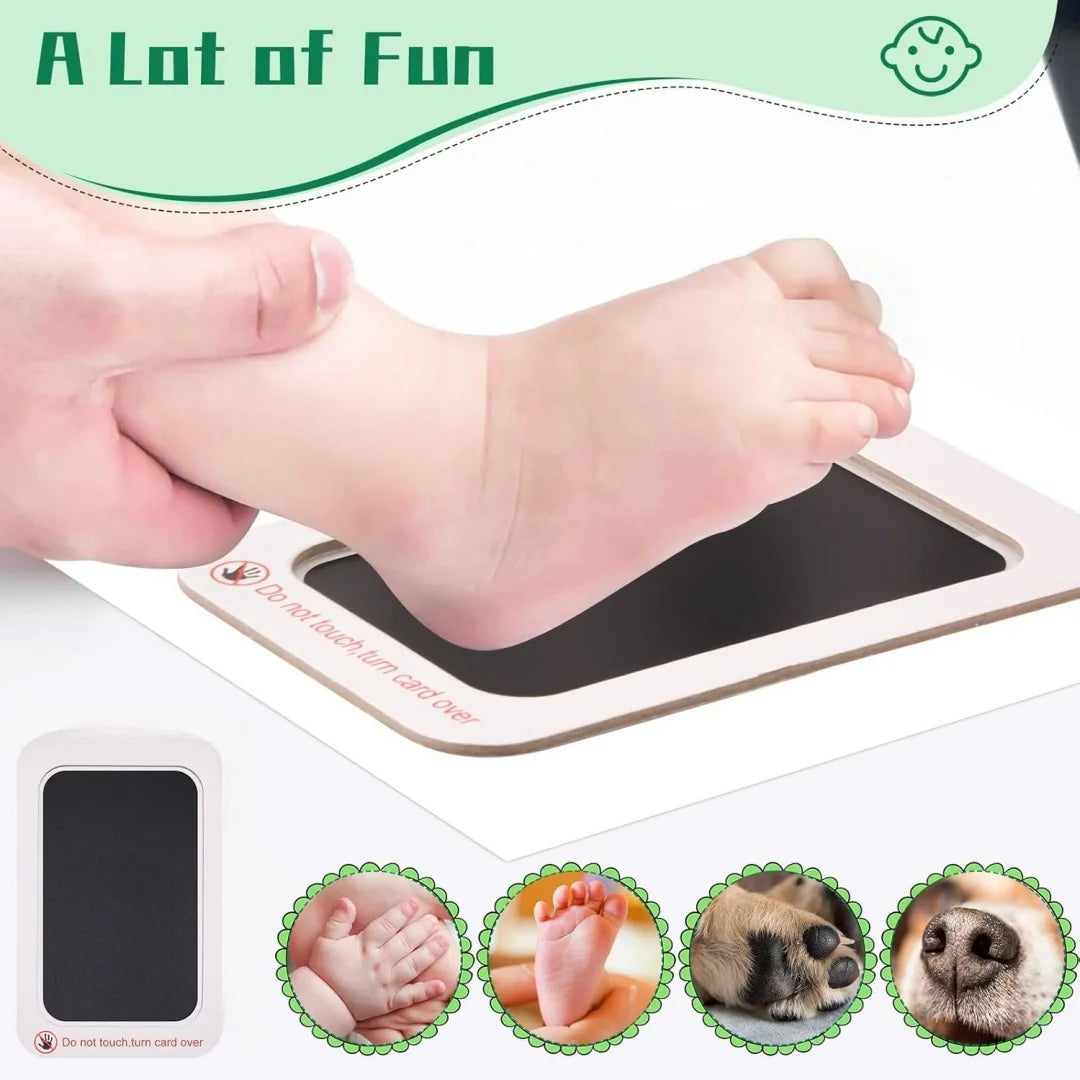 Baby Handprint and Footprint Kit – Safe, Non-Toxic Clean Touch Ink-less Print Kit