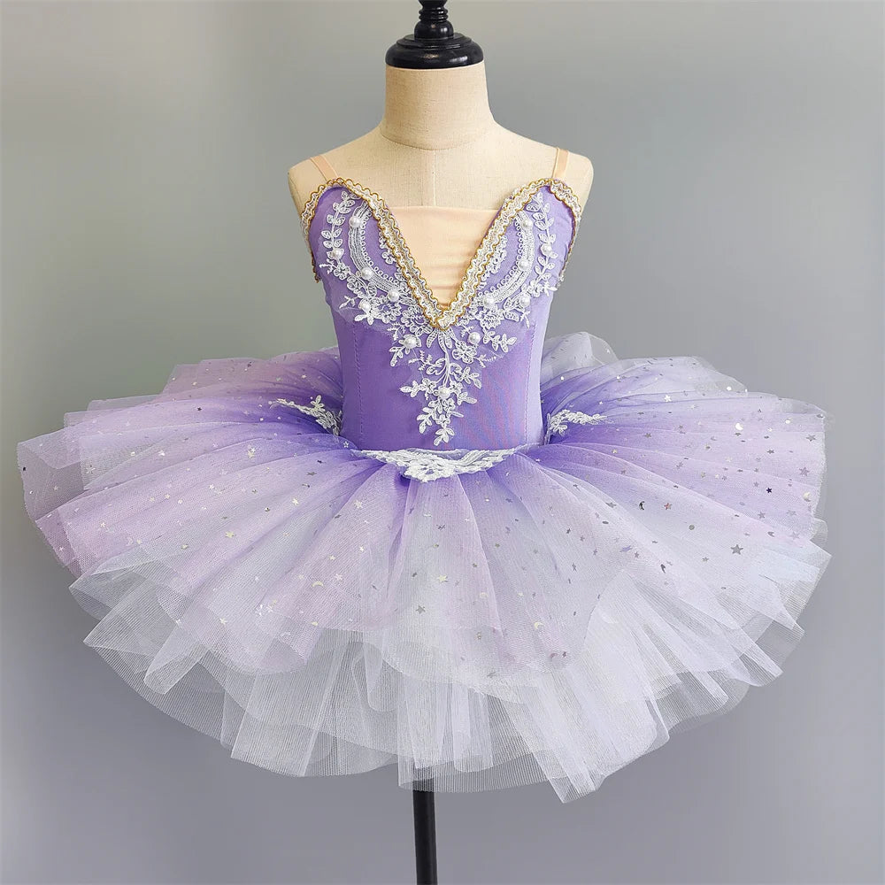 Girls Ballet Tutu Dress, Kids Ballerina Dance Costume Outfit