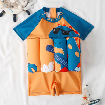 Boys Swimsuit Floating Kids Float Suit Toddler Baby 1 to 2 3 4 5 6 Years Children Buoyancy Funny Cartoon Dinosaur Child Swimwear