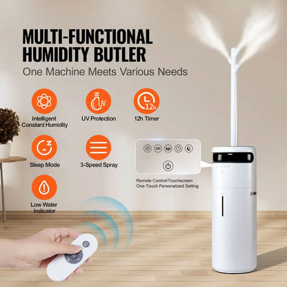 Humidifier for Home Large Room, Commercial Humidifier for Whole House 1291.7 Sq Ft, 16L Water Tank & Night Light & 12H Timer &