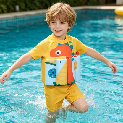 Boys Swimsuit Floating Kids Float Suit Toddler Baby 1 to 2 3 4 5 6 Years Children Buoyancy Funny Cartoon Dinosaur Child Swimwear