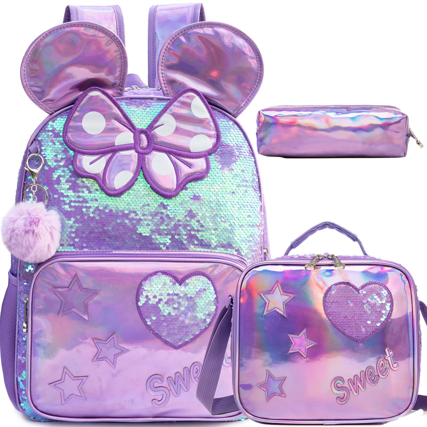 Backpacks for Girls Backpacks for Elementary Preschool Students Kids School Backpack with Lunch Bag Gift Package
