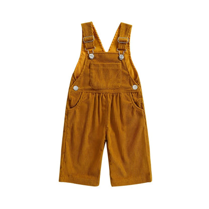 Lioraitiin Baby Girl Summer Wide Leg Overalls, Solid Color Jumpsuit with Front Pocket (3–24M)