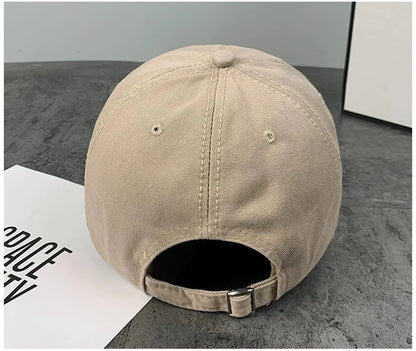 Vintage Washed Baseball Cap for Men & Teens, Embroidered Letter Adjustable Sun Hat, Casual Streetwear Hat for Spring & Summer