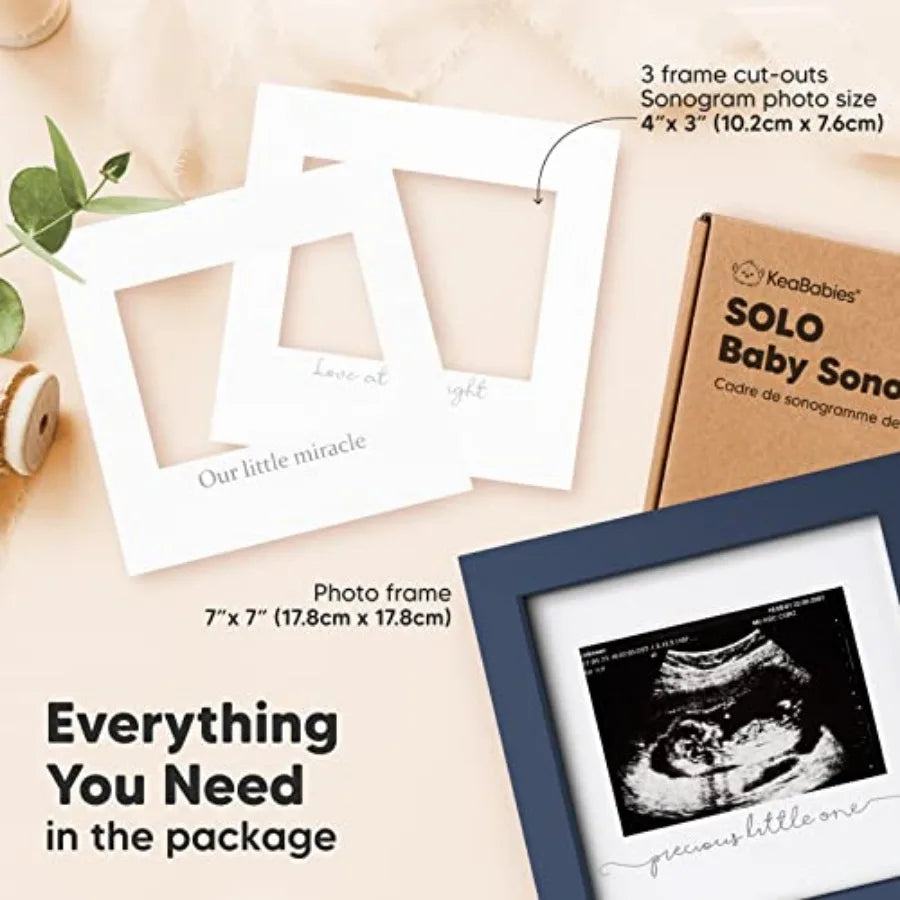 Baby Sonogram Picture Frame - Modern Ultrasound Picture Frames for Mom to Be, First Pregnancy Gifts for Expecting Mom and First