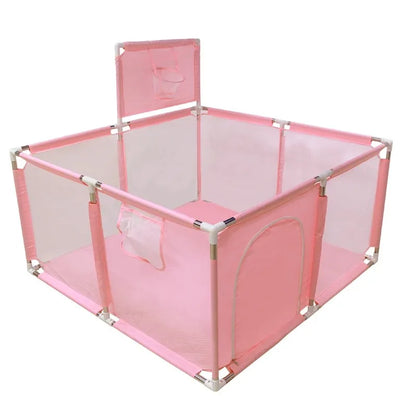 Baby Playpen for Babies & Toddlers with Thickened Steel Pipes, Activity Fence and Ball Pit Play Area