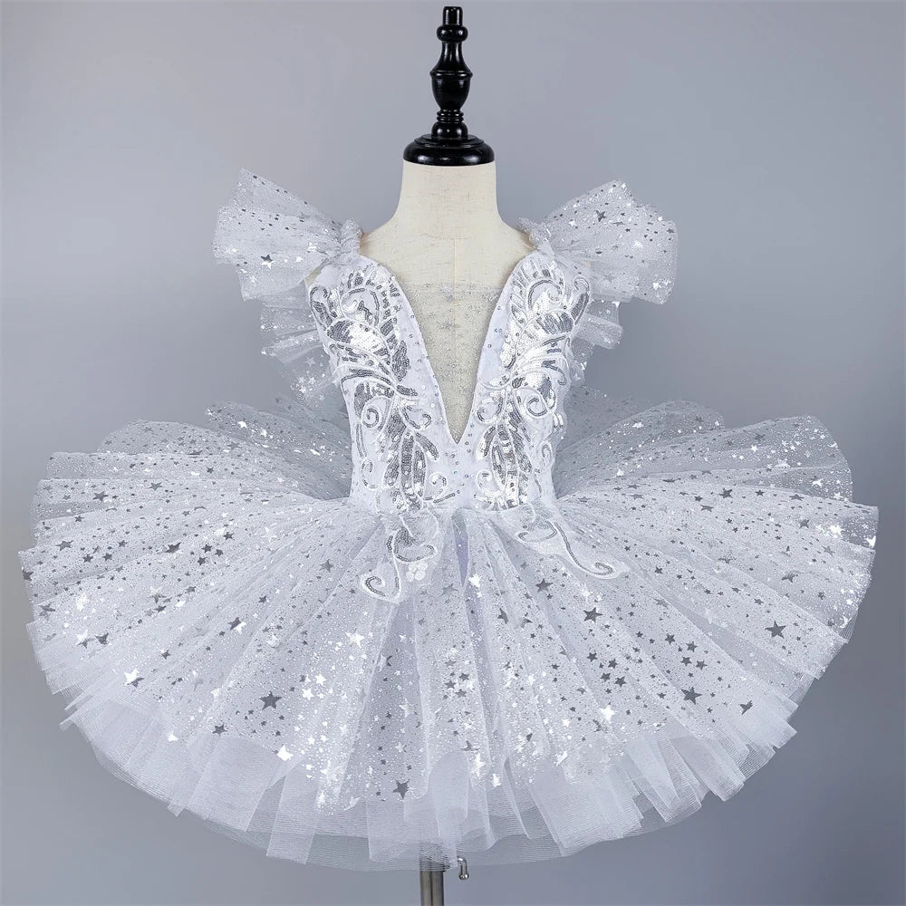 Girls Ballet Tutu Dress, Kids Ballerina Dance Costume Outfit
