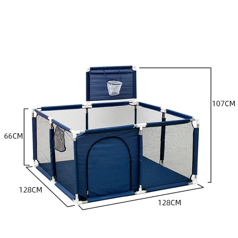 Baby Playpen for Babies & Toddlers with Thickened Steel Pipes, Activity Fence and Ball Pit Play Area