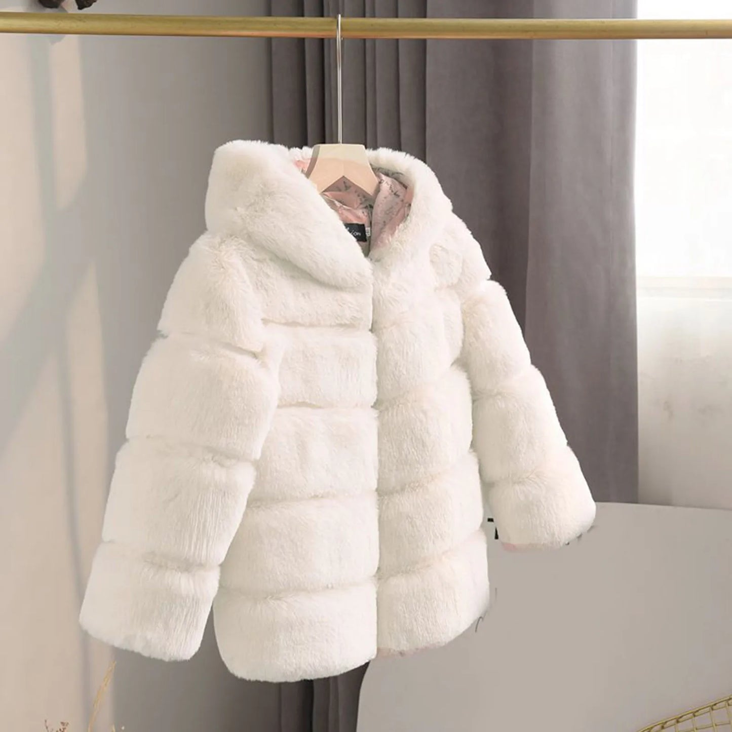 Ski Coat Kids Toddler Girls Jacket Fall Fashionable Winter Toddler Infant Kids Fleece Soild Jackets Warm Hooded Girls 5 T Coat