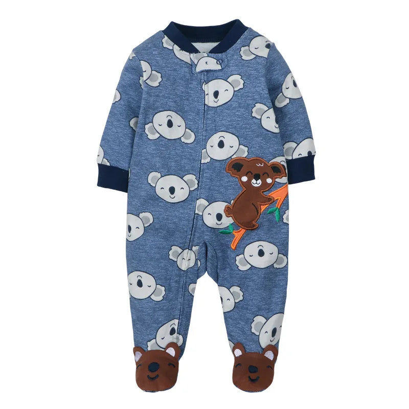 Good Quality 2023 Baby Pajamas Cotton Baby Clothes Boy Newborn Baby Clothes 3-12M Coveralls Infants Bebe Girls Zipper Jumpsuit